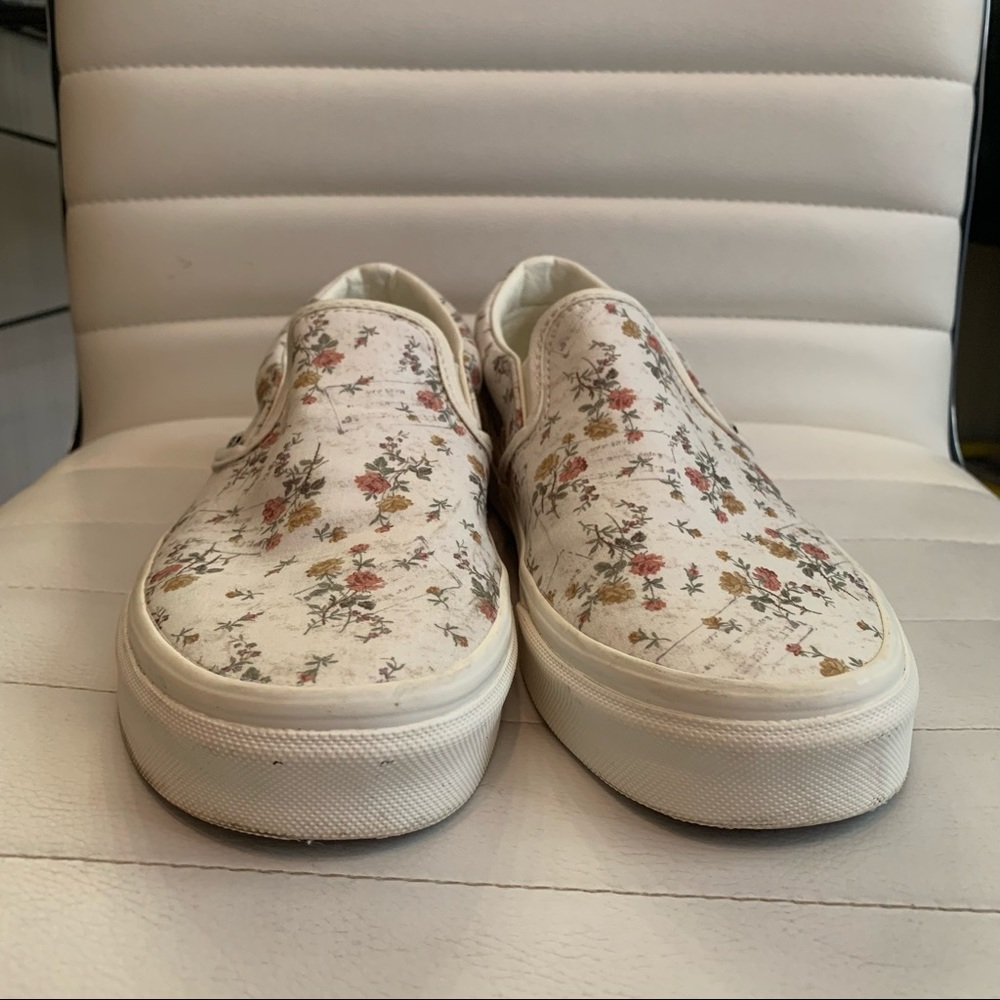 ✨️Vintage Slip On Floral Vans! The Original Skate Shoe! Size 8 - Picture 4 of 8